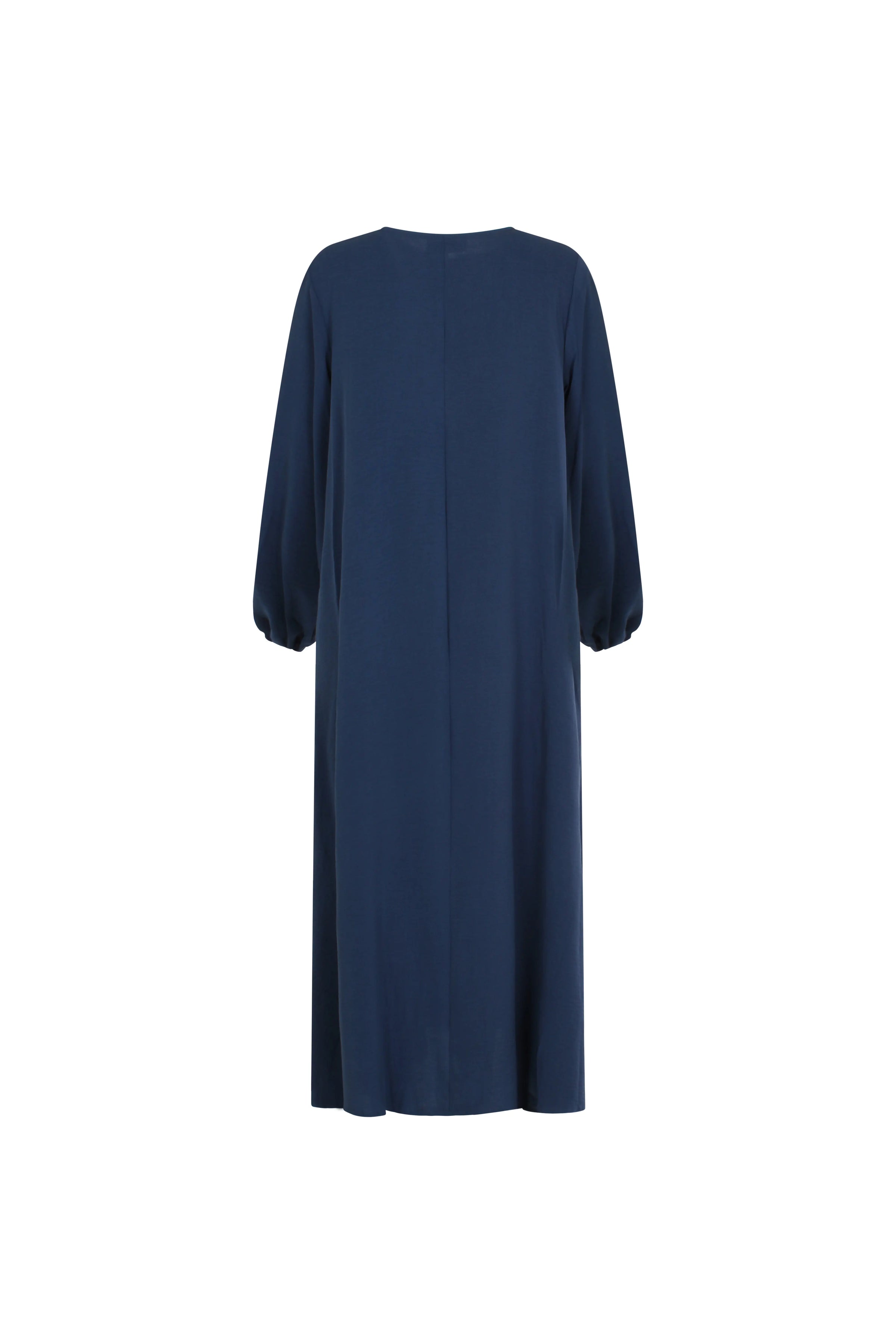 Kjole-dame-blaa-back-Abaya-Qamar