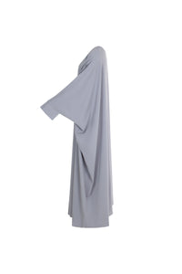 Kjole-dame-gra-side1-Abaya-Qamar