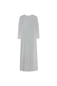 Kjole-dame-hvit-back-Abaya-Umrah-Qamar