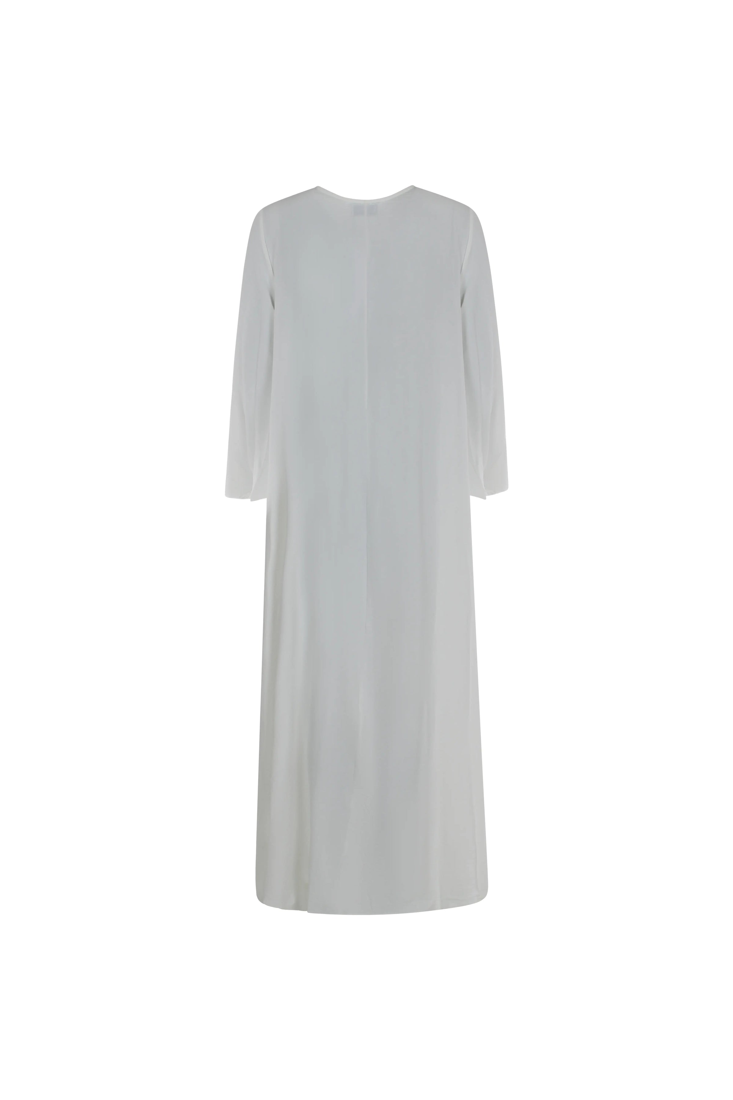 Kjole-dame-hvit-back-Abaya-Umrah-Qamar