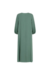 Kjole-dame-mint-gronn-back-Abaya-Qamar