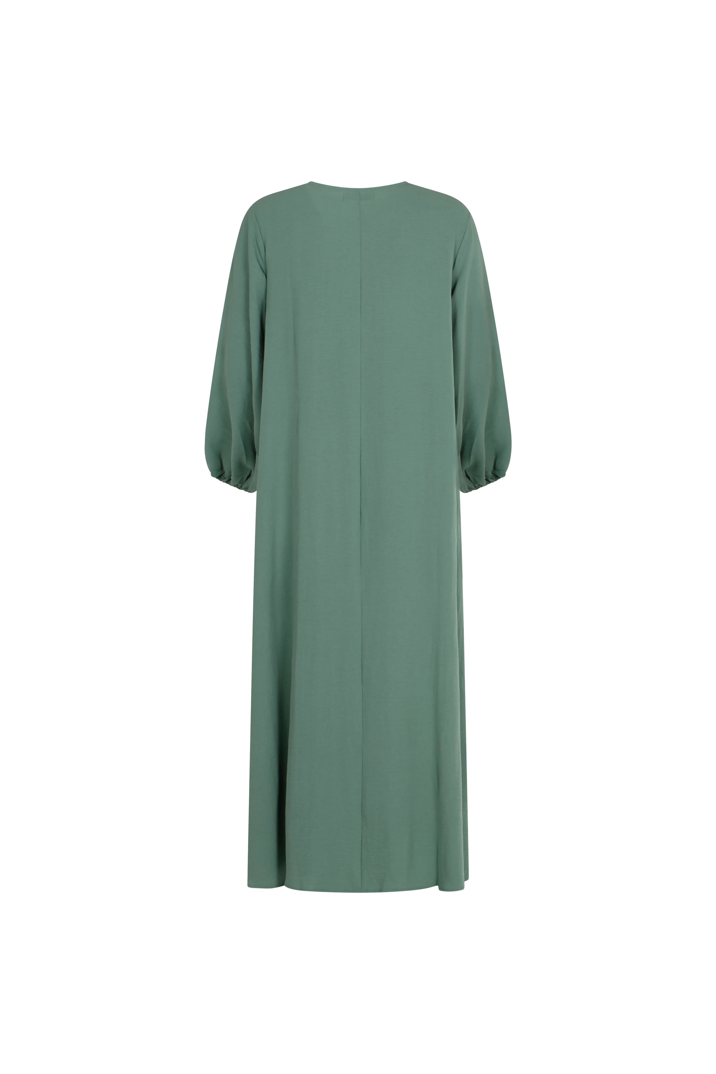Kjole-dame-mint-gronn-back-Abaya-Qamar