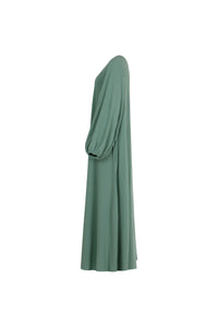 Kjole-dame-mint-gronn-side1-Abaya-Qamar