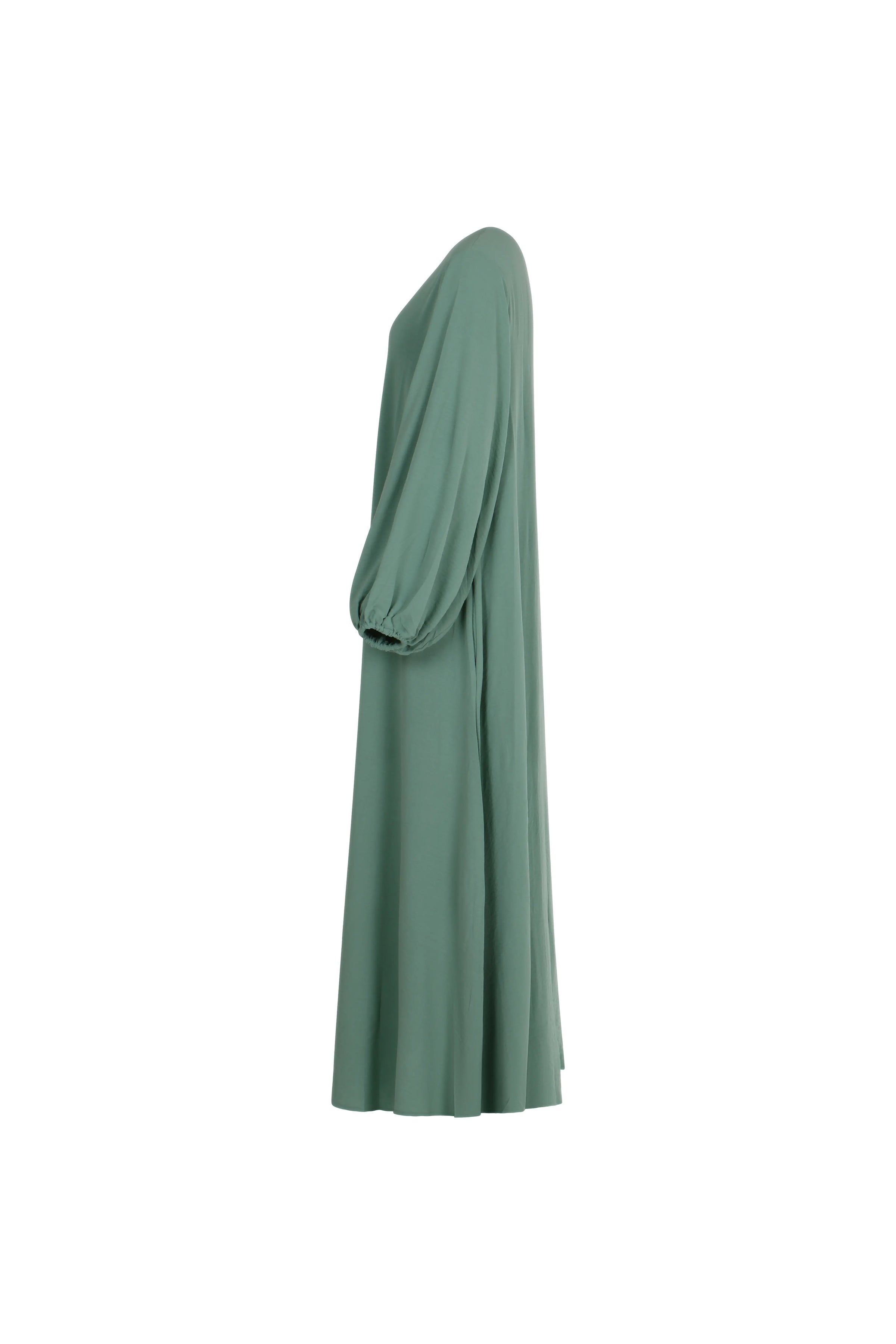 Kjole-dame-mint-gronn-side1-Abaya-Qamar