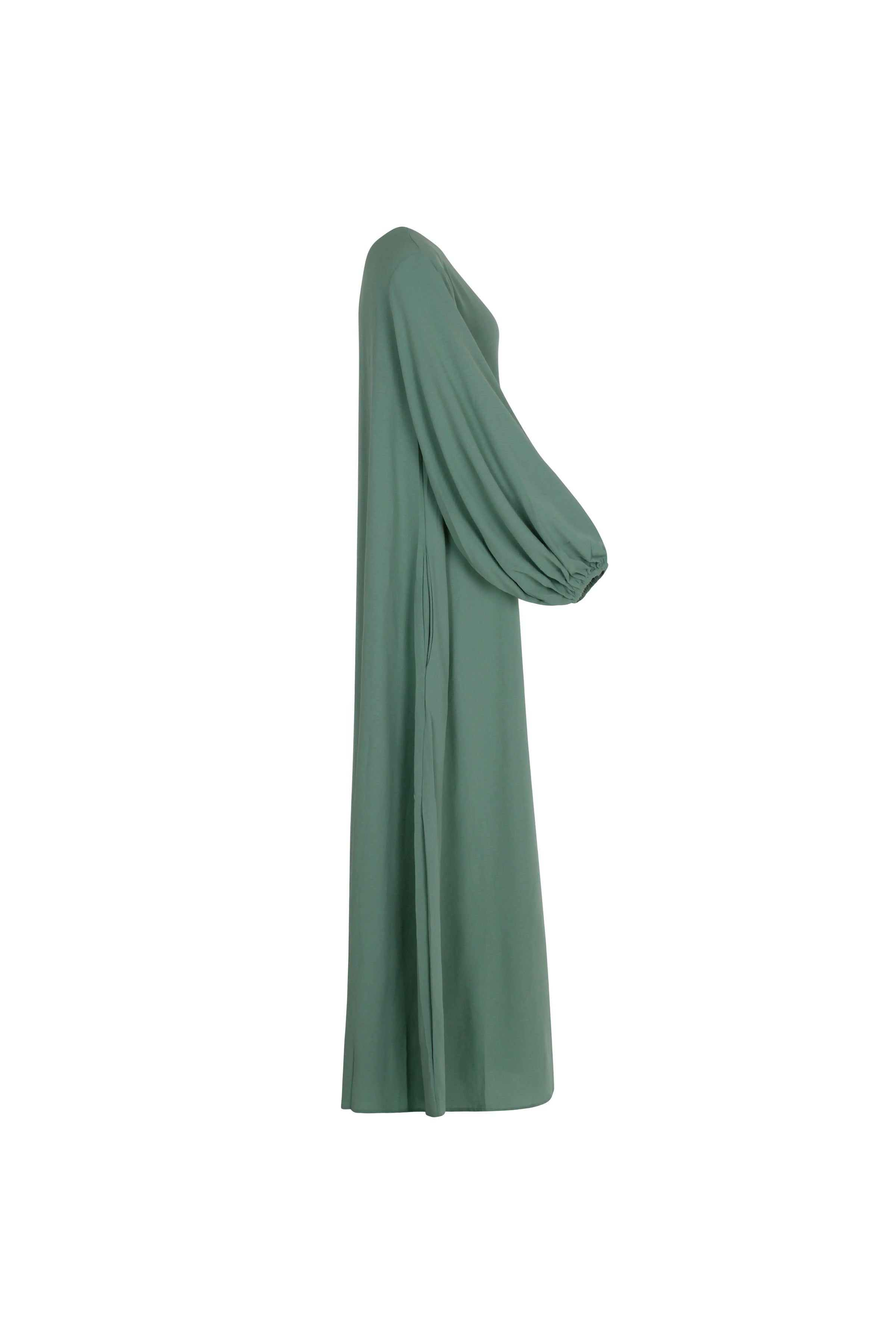Kjole-dame-mint-gronn-side2-Abaya-Qamar