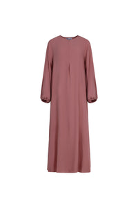Kjole-dame-rosa-front-Abaya-Qamar