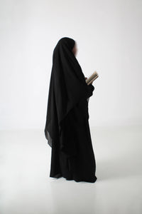 Kjole-dame-svart-Abaya-Qamar_1