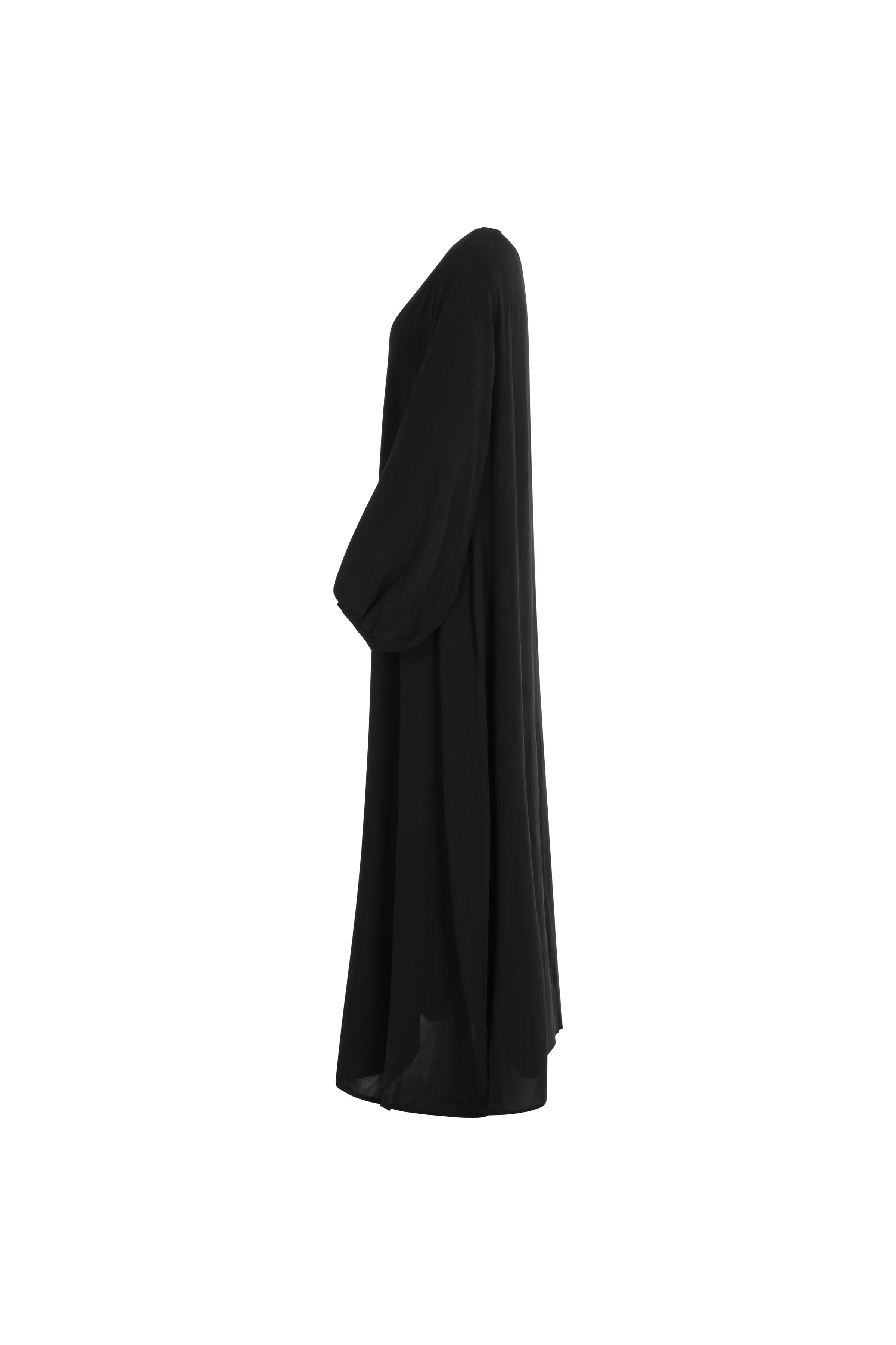 Kjole-dame-svart-side1-Abaya-Qamar