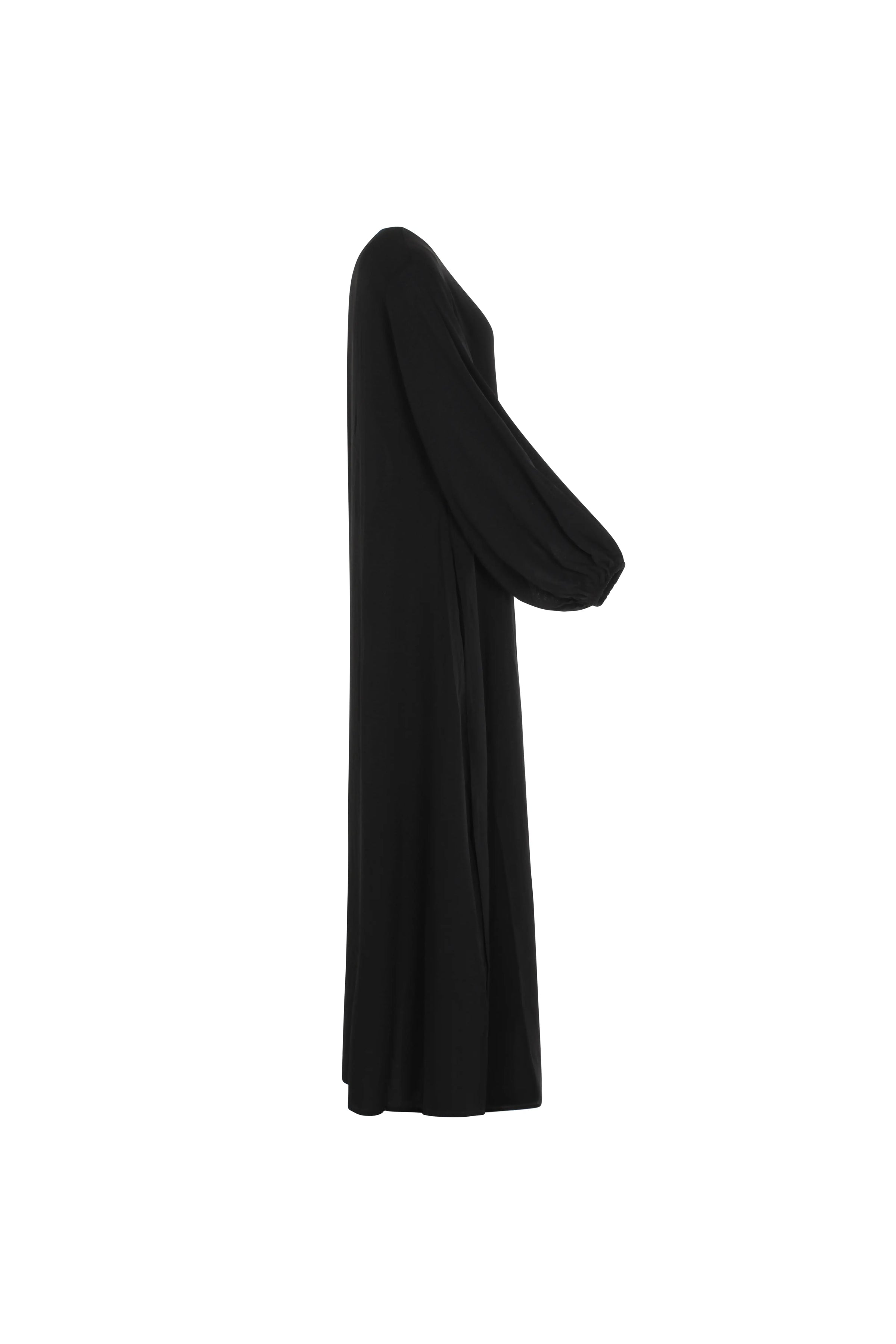 Kjole-dame-svart-side2-Abaya-Qamar