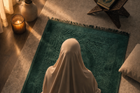 Velour Prayer Mat - Green