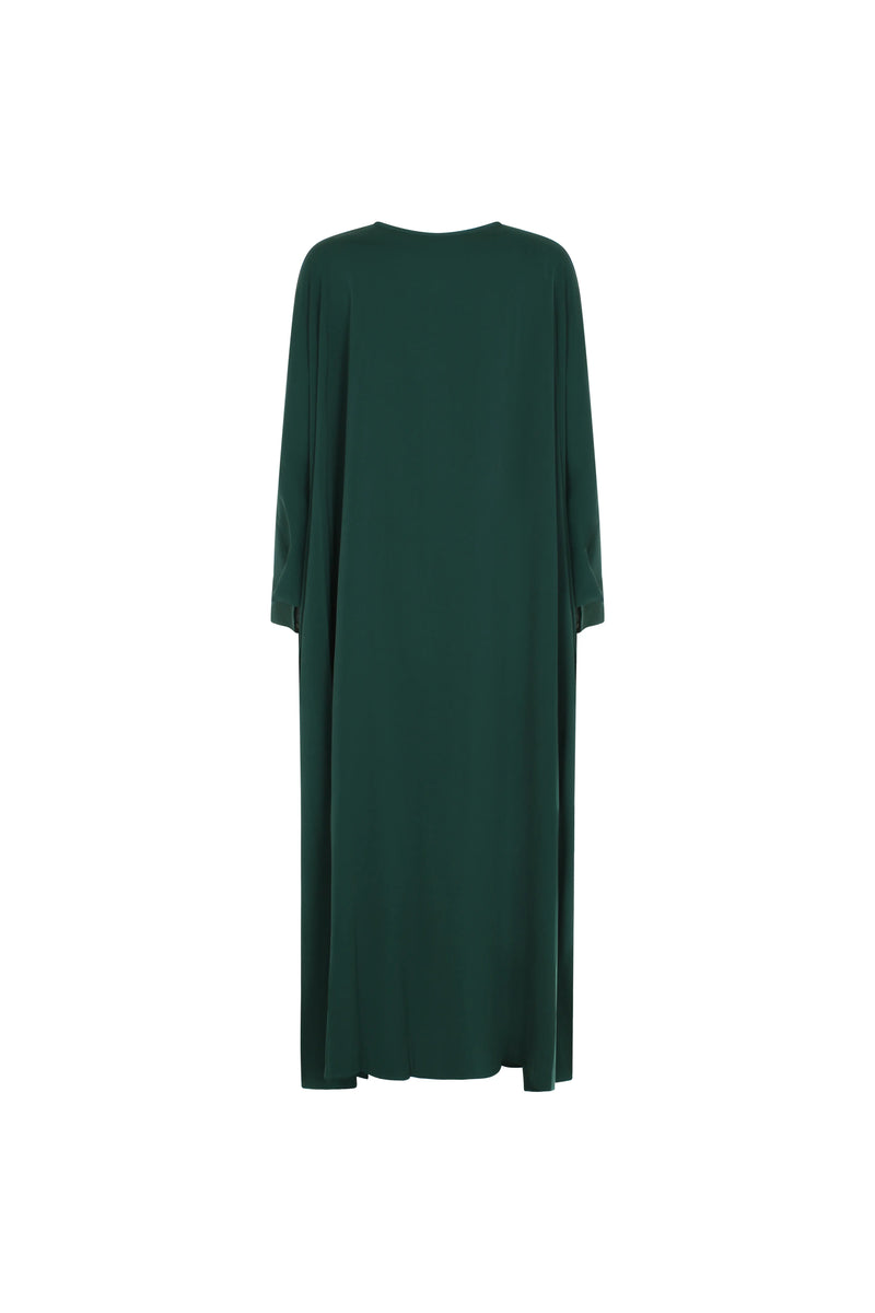 Kjole-dame-gronn-back-Abaya-Qamar