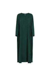 Kjole-dame-gronn-front-Abaya-Qamar