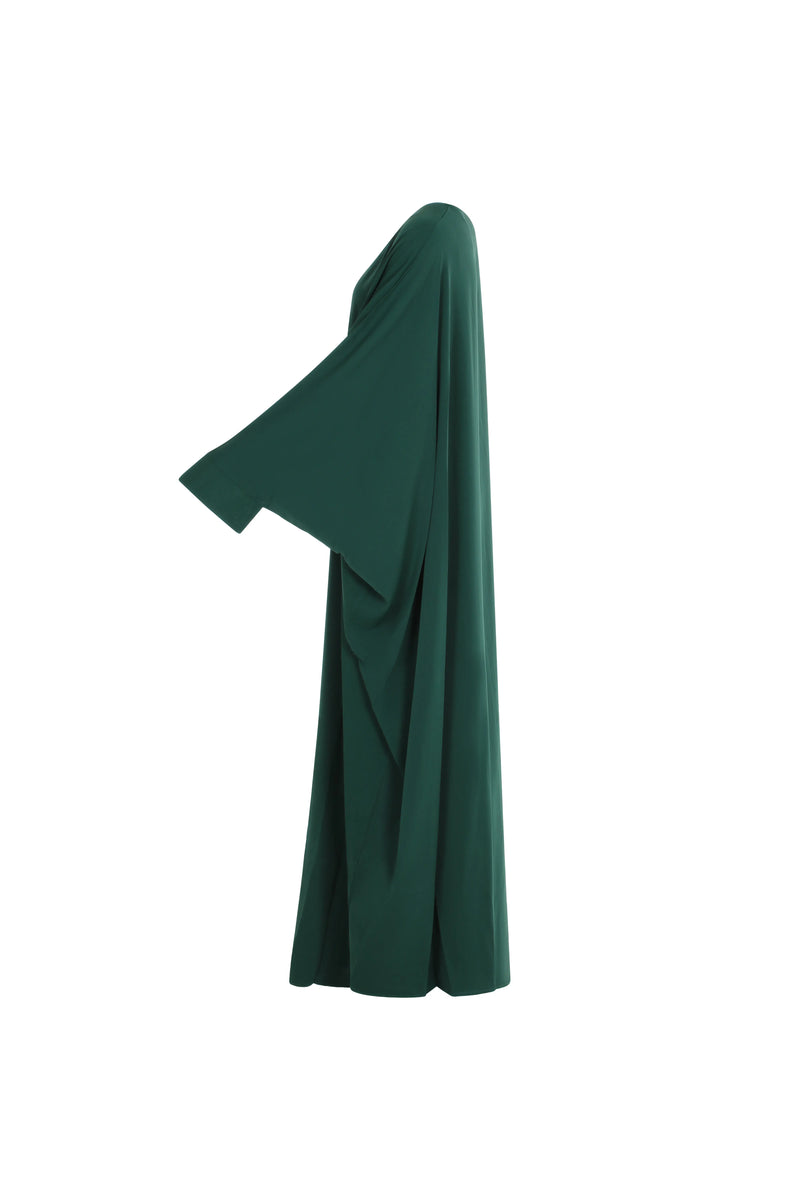 Kjole-dame-gronn-side1-Abaya-Qamar