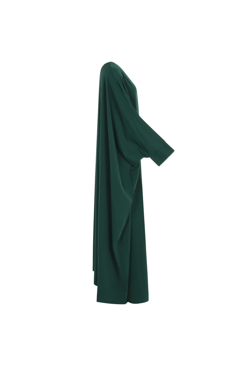 Kjole-dame-gronn-side2-Abaya-Qamar