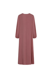 Kjole-dame-rosa-back-Abaya-Qamar