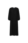 Kjole-dame-svart-front-Abaya-Qamar