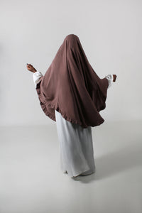 Ruffles Khimar Vintage Mauve